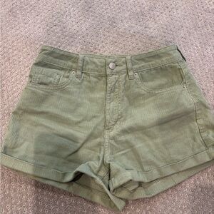Pacsun Women's Olive Green Corduroy Shorts